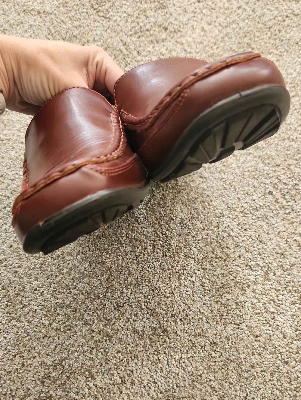 Deer Stags Boys Brown Slip-On Leather Loafers